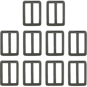 10 Pcs 1-1/4 Inch Metal Slide Buckles, Zinc Alloy Tri-glide Buttons, Webbing Strap Buckle Fasteners