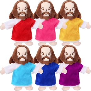 Barydat 6 Pcs Jesus Plush Toy 6 Inch Jesus Stuffed Doll Christian Gifts Plushie Christ Religious Savior for Easter Church Sunday School Baptism Gifts Party Favors(Multicolor) in Kuwait