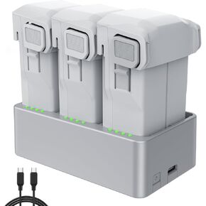 Homesuit Mini 3 Pro Battery 3850mAh 3-Pack & Mini 3 Pro Two-Way Battery Charger, Compatible with DJI Mini 3/Mini 3 Pro - 47 Mins Max Flight for DJI Mini 3 Battery Plus