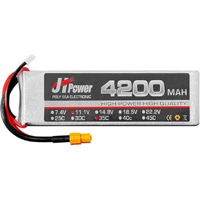 HAWK'S WORK 11.1V Lipo Battery 4200mAh 3S 25C, Rechargeable Battery with XT60 Plug for Drone Multirotor RC Plane Boat Truck