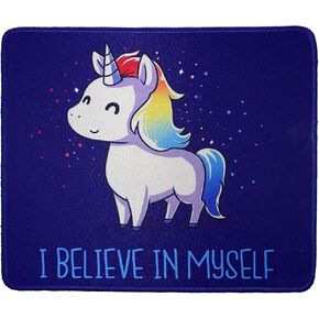 12 x 10 inches Funny Beautiful Unicorn Gaming Mouse Pad Custom Mousepad Believe in Myself mat