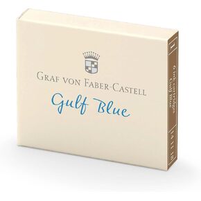 Graf von Faber-Castell 6 Ink cartridges: Gulf Blue, 141118