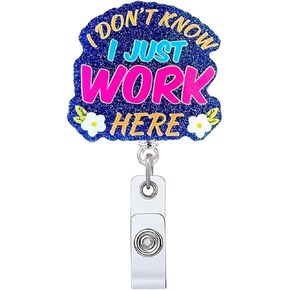 Badge Reel Retractable for Nurses, Walking HR Violation Name ID Badge Holder with Alligator Clip for Students Nursing Name Tag Card Funny Badge Reels Nurse Grad Gift