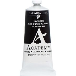 Grumbacher Academy Acrylic Paint, Gloss, 90ml/3 oz Metal Tube, Burnt Sienna