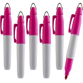 Mini Permanent Markers, Assorted Colours, Fine Point, 6 Count (Mixed)