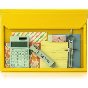 Mr. Pen- File Folder, Vibrant Yellow, Plastic File Folders Letter Size, Document Folder, Clear Plastic Folders for Documents, Filing Folders, Plastic File Folder, Plastic Folder, Office Folders