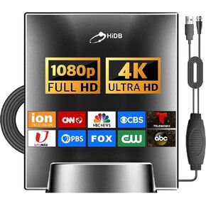 HD Digital TV Antenna, Indoor tv Antenna, Antenna for Smart TV with Signal Booster - 3 Meters coaxial Cable, Support 4K 1080P Channels for All Smart TV