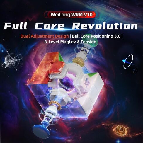 Bukefuno MoYu WeiLong WRM V10 MagLev 20 Ball-Core UV 3x3 إصدار مكعب السرعة المغناطيسي WeiLong 20 Ball-Core UV Stickerless Magic Puzzle 3x3x3 Cube Toys (WeiLong V10 20 Ball-Core إصدار مطلي بالأشعة فوق البنفسجية) مكعبات in Saudi Arabia