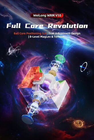 Bukefuno MoYu WeiLong WRM V10 MagLev 20 Ball-Core UV 3x3 إصدار مكعب السرعة المغناطيسي WeiLong 20 Ball-Core UV Stickerless Magic Puzzle 3x3x3 Cube Toys (WeiLong V10 20 Ball-Core إصدار مطلي بالأشعة فوق البنفسجية) مكعبات in Saudi Arabia