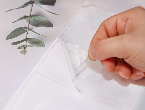 Tupalizy 10PCS Clear Adhesive Business Card Holder with Top Open Small Plastic Card Sleeves Pockets for Storage Bins Boxes Organizing Label Notebooks Name Tags Classroom Desk Planners,3.5x2.4 Inch in Saudi Arabia