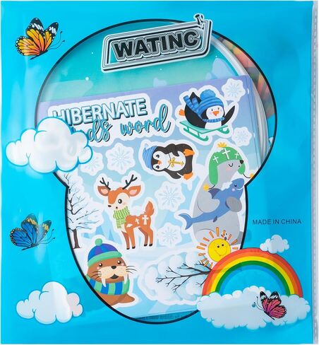 WATINC Winter Polar Animal Religious Scene Sticker Art Craft, Make Your Own Sunday School Snow Scene Stickers, DIY Christmas Snowmen Polar Bears Decals, Kids Game for Classroom Activity Party (24Pcs) in Saudi Arabia