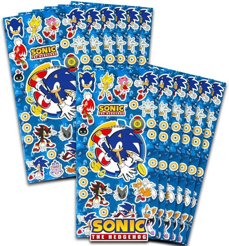 Sonic The Hedgehog Sonic Party Favors for Boys & Girls Bundle ~ 12 Pack Sticker Sheets for Kids Birthday Party Goodie Bags | Sonic Party Supplies Set in Saudi Arabia