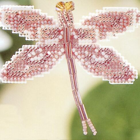 Rose Dragonfly Beaded Counted Cross Stitch Ornament Kit Mill Hill 2000 Spring Bouquet MHDF5 in Saudi Arabia