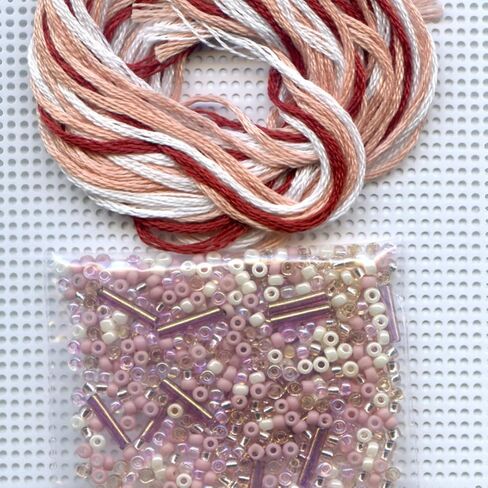 Rose Dragonfly Beaded Counted Cross Stitch Ornament Kit Mill Hill 2000 Spring Bouquet MHDF5 in Saudi Arabia