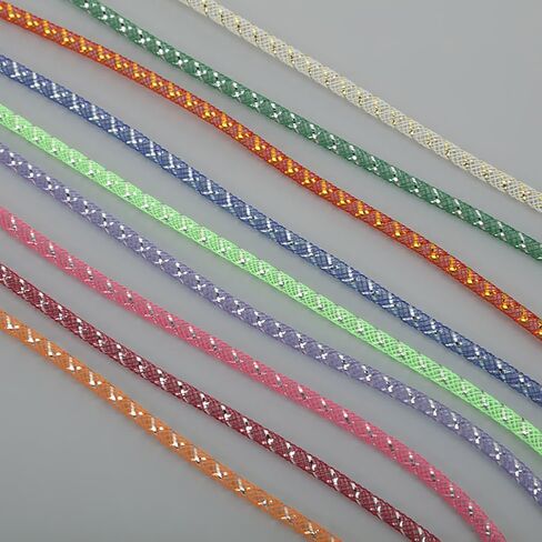8mm 30 Yards Decorative Flexible Mesh Tube Mesh Tubing Ribbon Glitter Decoration Mesh Tube Long Craft Mesh Tube White in Saudi Arabia