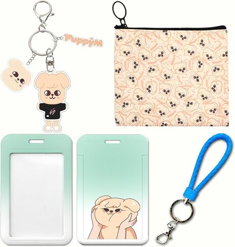 مجموعة Kpop SKZOO Merch تتضمن قطعة واحدة من حامل بطاقات الصور SKZOO مع حبل قصير، 1 سلسلة مفاتيح فريدة من نوعها للأطفال الضالة، 1 محفظة Straykids لمحبي الأطفال الضالين، هدية SKZOO Merch لمحبي حفلات الأرنب، Tuzi in Kuwait