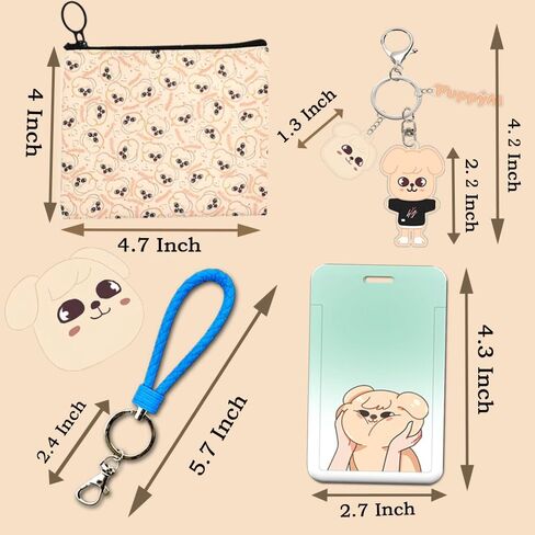 مجموعة Kpop SKZOO Merch تتضمن قطعة واحدة من حامل بطاقات الصور SKZOO مع حبل قصير، 1 سلسلة مفاتيح فريدة من نوعها للأطفال الضالة، 1 محفظة Straykids لمحبي الأطفال الضالين، هدية SKZOO Merch لمحبي حفلات الأرنب، Tuzi in Kuwait