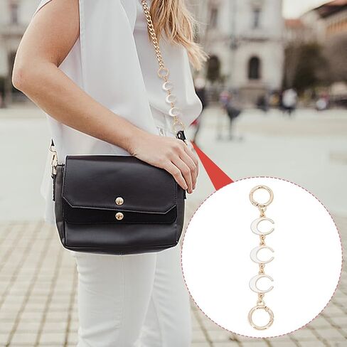 WEBEEDY 4 Styles Bag Extender Chain Purse Extender Chain with Metal Buckles Moon Star Heart Butterfly Chains for Purse Handbags Shoulder Bag Chain Replacement Accessories in Saudi Arabia