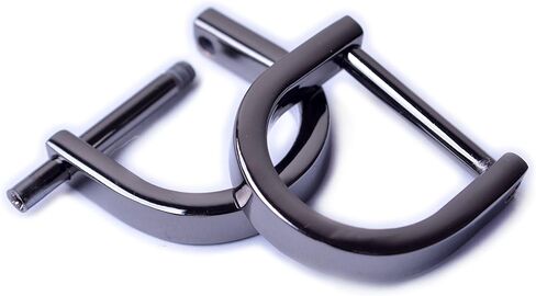 Bobeey 4pcs 3/4'' Light Gold U Shape Horseshoe D-Rings,Screw in Shackle D Rings,Purse Findings BBC13 (3/4'', Light Gold) in Saudi Arabia