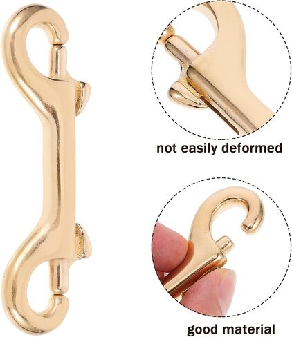 STOBOK Strap Double End Snaps Leather Wallet Brass Clip Key Ring Clip Horse Leash Brass Bag Clip Snap Hooks Black Wallet Metal Keychain Metal Snaps Bolts Double Head Metal Clip to Rotate in Saudi Arabia