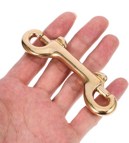 STOBOK Strap Double End Snaps Leather Wallet Brass Clip Key Ring Clip Horse Leash Brass Bag Clip Snap Hooks Black Wallet Metal Keychain Metal Snaps Bolts Double Head Metal Clip to Rotate in Saudi Arabia
