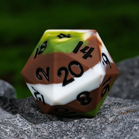 7-Die Silicone DND Dice, Polyhedral Dice D&D Dice Set, Round Edges Soft Perfect Bouncer for D&D RPG Bar Pub Club Classroom Party Games（Black w/Red Numbers） in Kuwait