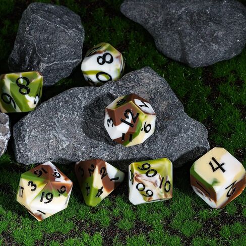 7-Die Silicone DND Dice, Polyhedral Dice D&D Dice Set, Round Edges Soft Perfect Bouncer for D&D RPG Bar Pub Club Classroom Party Games（Black w/Red Numbers） in Kuwait