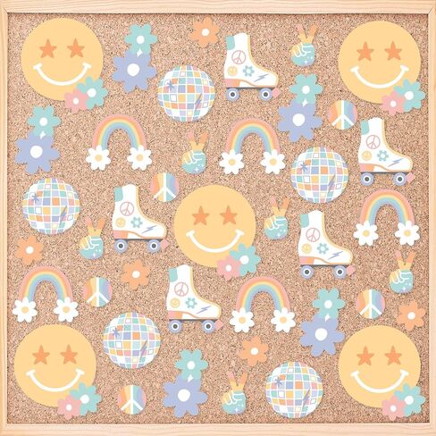 Big Dot of Happiness Retro Pastel - DIY Classroom Decorations - Bulletin Board Cut-Outs - Set of 40 in Saudi Arabia