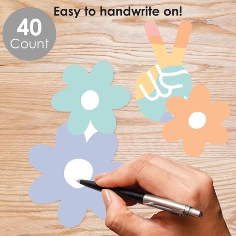 Big Dot of Happiness Retro Pastel - DIY Classroom Decorations - Bulletin Board Cut-Outs - Set of 40 in Saudi Arabia