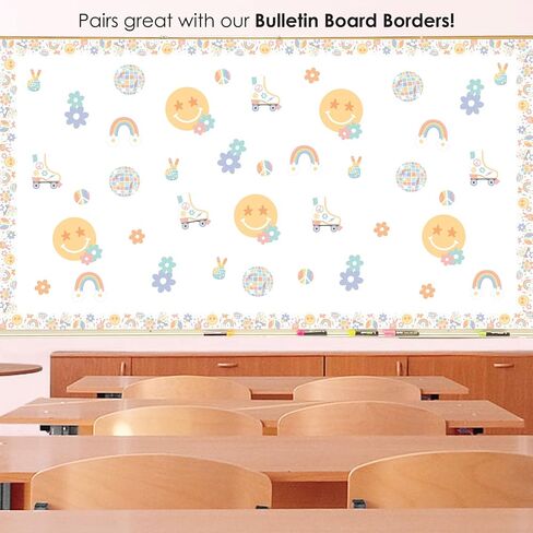 Big Dot of Happiness Retro Pastel - DIY Classroom Decorations - Bulletin Board Cut-Outs - Set of 40 in Saudi Arabia