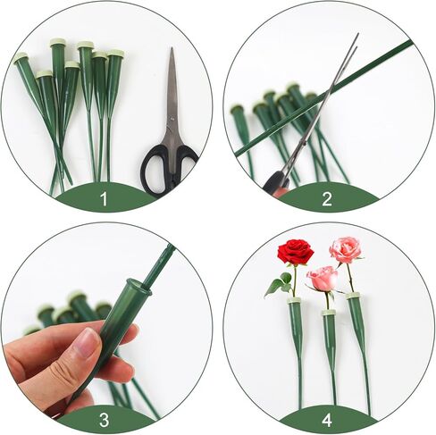 75 قطعة من أنابيب المياه من ASUNFO، أنابيب مياه جذعية من الزهور مع أغطية مطاطية لترتيبات الزهور، مستلزمات بائعي الزهور (12 بوصة، 6 بوصة) in Kuwait