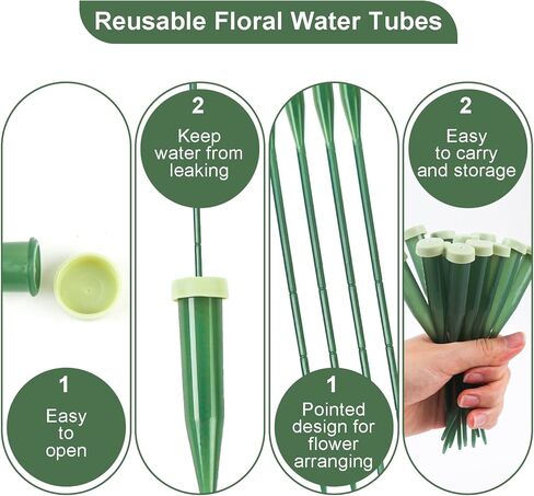 75 قطعة من أنابيب المياه من ASUNFO، أنابيب مياه جذعية من الزهور مع أغطية مطاطية لترتيبات الزهور، مستلزمات بائعي الزهور (12 بوصة، 6 بوصة) in Kuwait