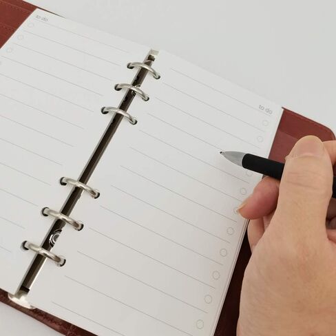 200 Sheets A6 Lined Paper for Filofax Personal Binder Planner, White 100gsm Ruled Pages, 6 Hole Punched, 3.75 x 6.75 Inch in Kuwait