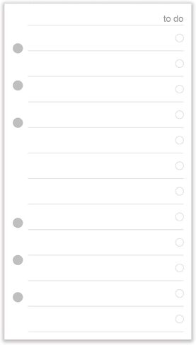 200 Sheets A6 Lined Paper for Filofax Personal Binder Planner, White 100gsm Ruled Pages, 6 Hole Punched, 3.75 x 6.75 Inch in Kuwait