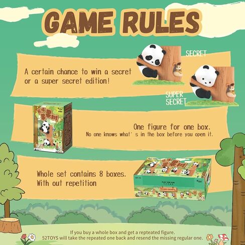 52TOYS Pandaroll شجرة الفاكهة تسلق 1PC عمل الشكل، لعبة تحصيل Kawaii الإبداعية هدية غرفة ديكور سطح المكتب الديكور، هدية لحفلة عيد ميلاد in Kuwait
