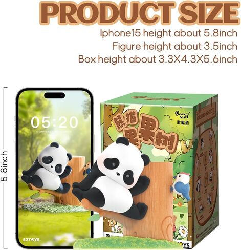 52TOYS Pandaroll شجرة الفاكهة تسلق 1PC عمل الشكل، لعبة تحصيل Kawaii الإبداعية هدية غرفة ديكور سطح المكتب الديكور، هدية لحفلة عيد ميلاد in Kuwait