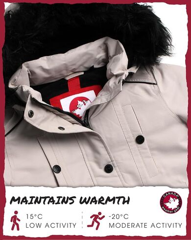 CANADA WEATHER GEAR Girls' Winter Jacket - Stadium Expedition Parka Coat, Fur Trim Hood in Saudi Arabia