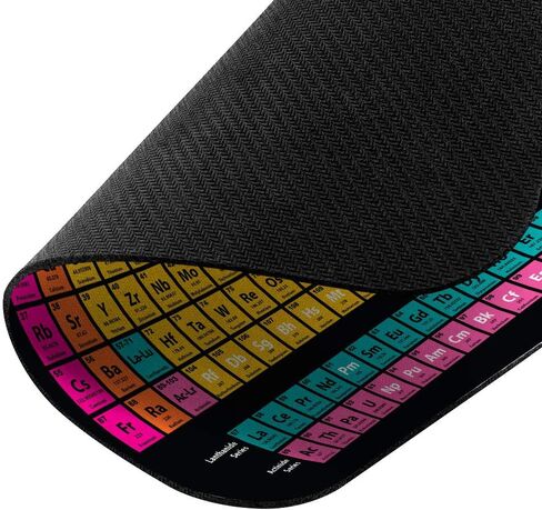 Extra Large (X-Large) Size Non-Slip Rectangle Mousepad, WIRESTER Periodic Table of Elements Black Mouse Pad for Home, Office and Gaming Desk in Kuwait