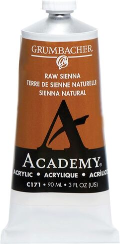 Grumbacher Academy Acrylic Paint, Gloss, 90ml/3 oz Metal Tube, Burnt Sienna in Saudi Arabia