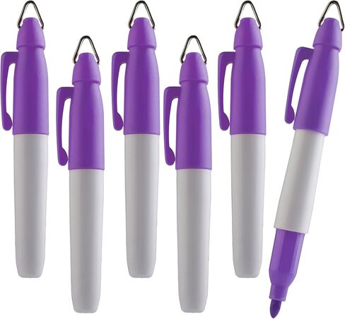 Mini Permanent Markers, Assorted Colours, Fine Point, 6 Count (Mixed) in Kuwait