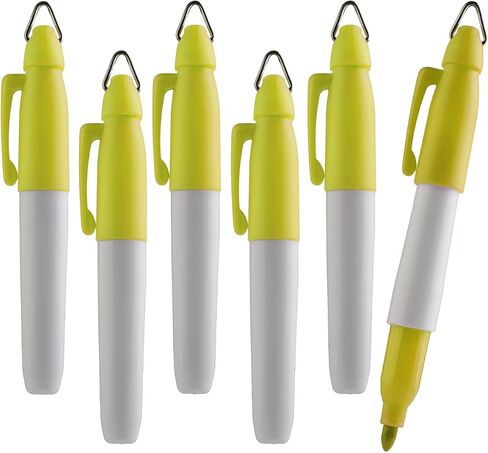 Mini Permanent Markers, Assorted Colours, Fine Point, 6 Count (Mixed) in Kuwait