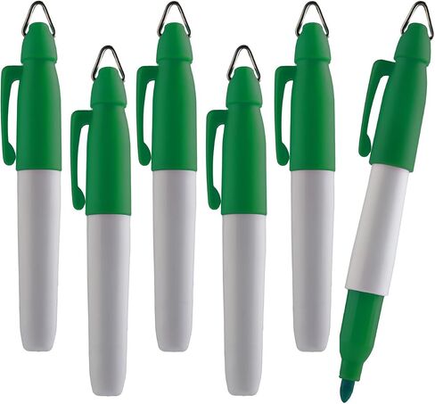 Mini Permanent Markers, Assorted Colours, Fine Point, 6 Count (Mixed) in Kuwait
