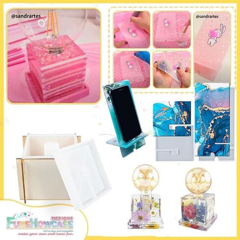 Lamp Resin Silicone Mold Cylinder Bulb Holder Stand with Light Socket 4inch Tall in Saudi Arabia