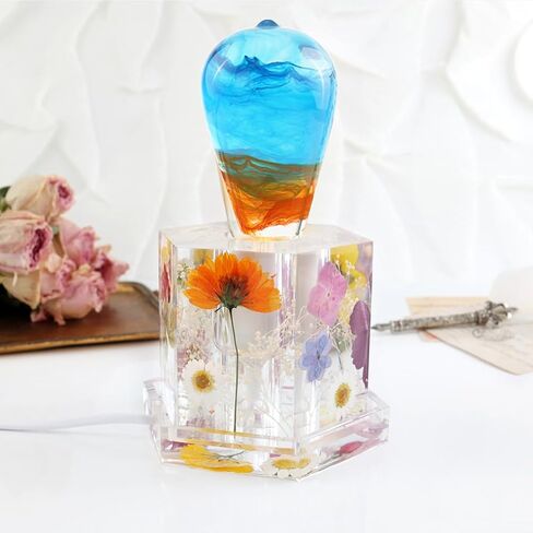 Lamp Resin Silicone Mold Cylinder Bulb Holder Stand with Light Socket 4inch Tall in Saudi Arabia