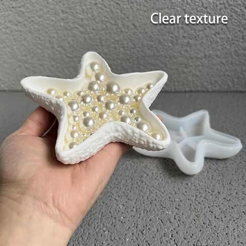 2 قطعة صينية نجم البحر قالب سيليكون قالب صينية المجوهرات قالب حامل الشموع لوحة المجوهرات قالب السيليكون قالب راتنجات الايبوكسي قالب عرض الحلي حاوية تخزين قالب الطبق DIY بها بنفسك الحرف اليدوية ديكور المنزل in Kuwait