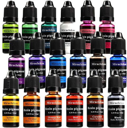 12 Colors Epoxy Resin Color Dye Colorant Liquid Epoxy Resin Pigment,10ml Each,Translucent in Kuwait