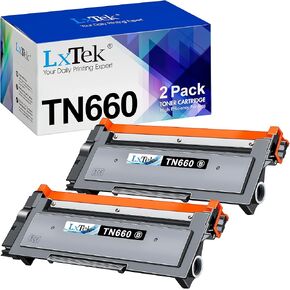 LxTek Compatible Toner Cartridge Replacement for Brother TN660 TN-660 TN630 TN-630 Compatible with HL-L2300D HL-L2380DW HL-L2340DW HL-L2320D DCP-L2540DW Printer(2 Pack, Black), High Yield