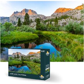 Theo's Puzzles Beautiful Mountain and Lake Puzzle 1000 Piece Puzzle for Adults - Stunning Scenic Photo Turned into Engaging Puzzles for Adults 1000 Pieces - Ideal Pastime Activity