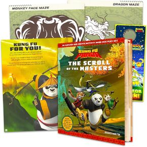 كتاب التلوين والأنشطة DreamWorks Kung Fu Panda - حزمة مع صفحات أنشطة Kung Fu Panda، وأشكال ورقية، وورق أوريغامي، وبطاقات بريدية، والمزيد | أنشطة كونغ فو باندا للأطفال