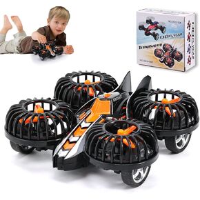 Niulife Friction Power Car Toys Set for Boys, Push and Go Pull Back Trucks Future Cars, Inertia Car Toy Set with 4 Propellers, Perfect for Toddlers 3 4 5 6 7 Year Old Kids Toys for Birthday Party